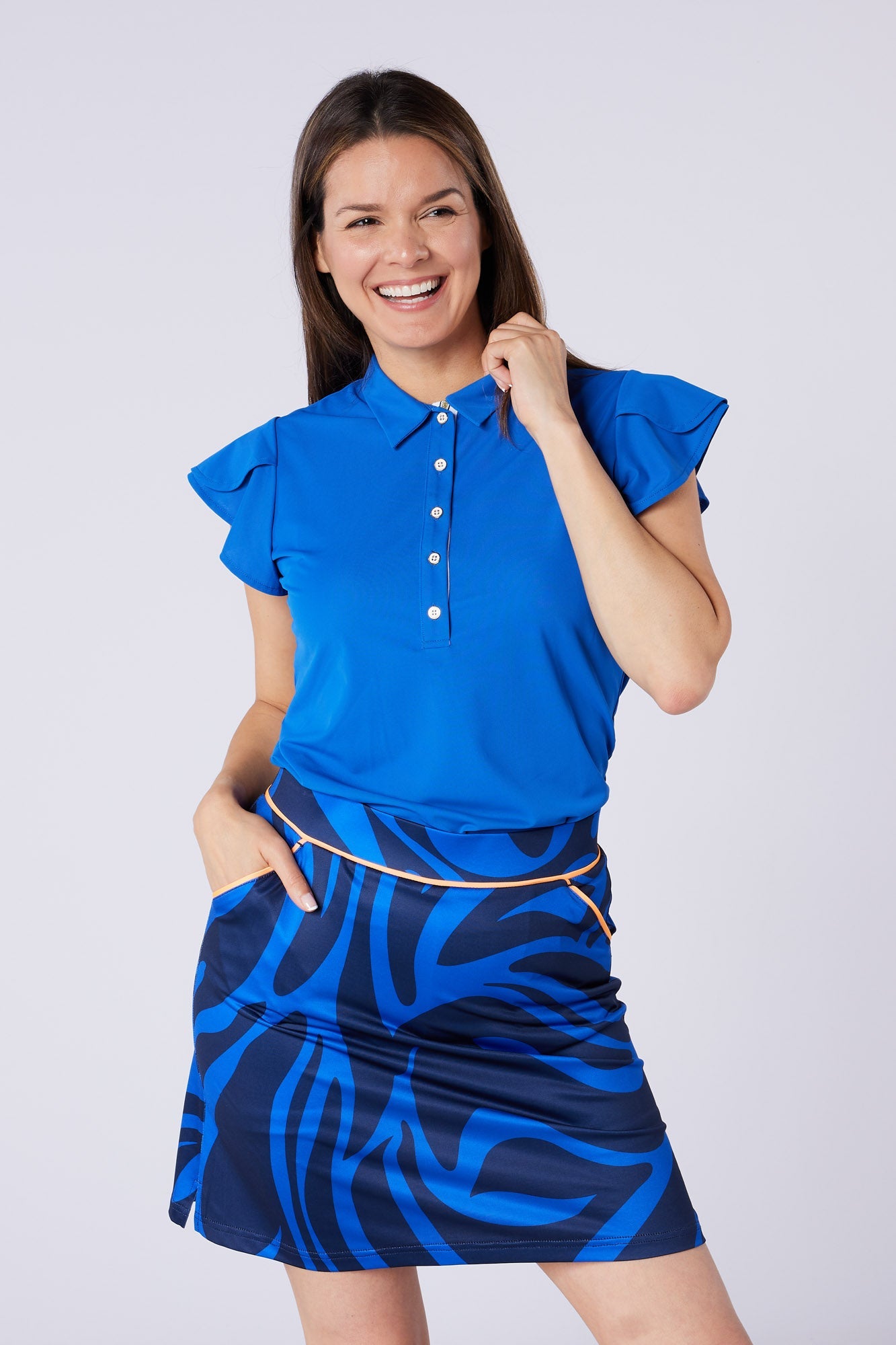 Zuri Pattern Skort Tiger's Eye