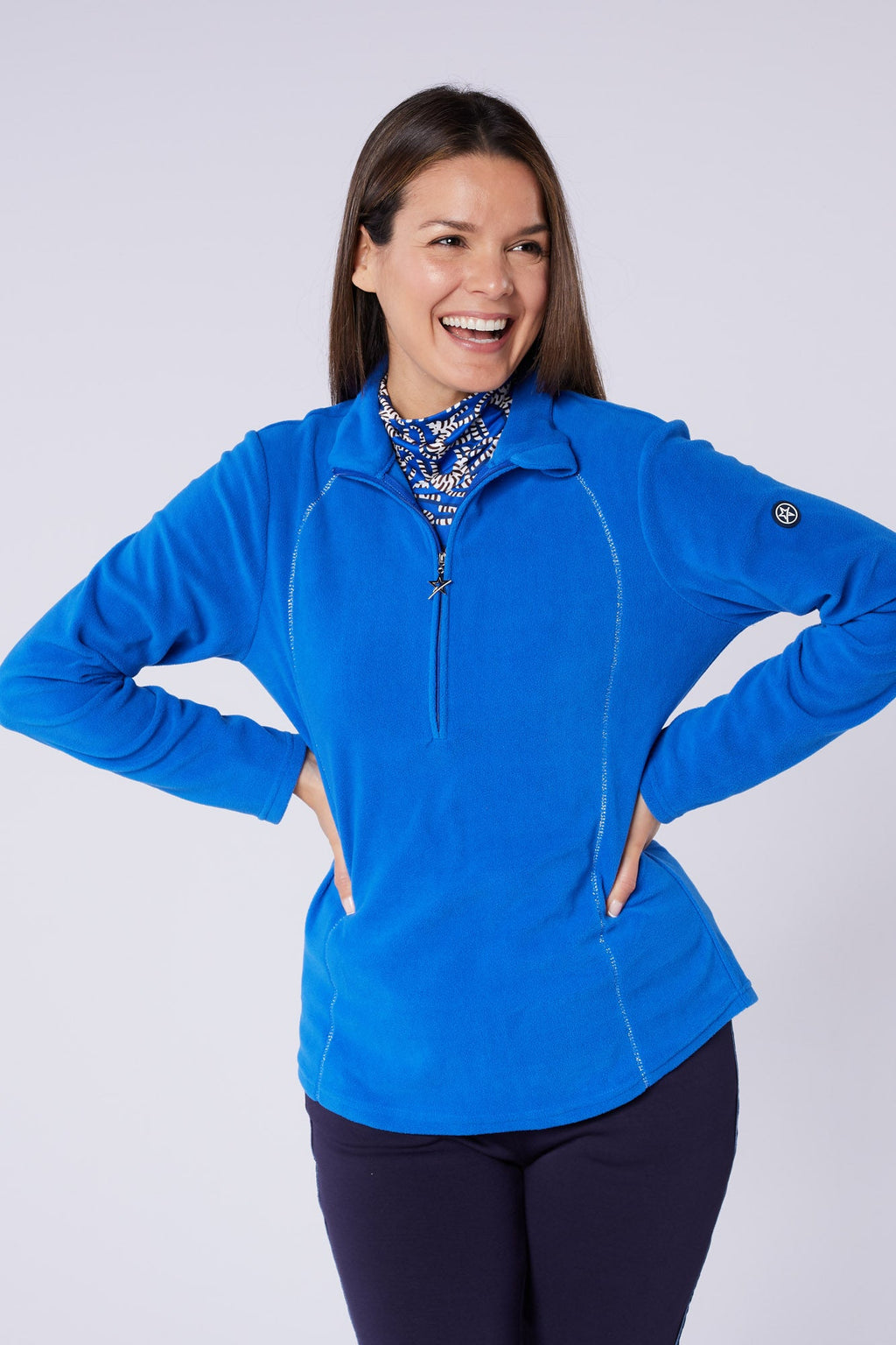 Frankie Lightweight 1/4 Zip Fleece Dazzling Blue