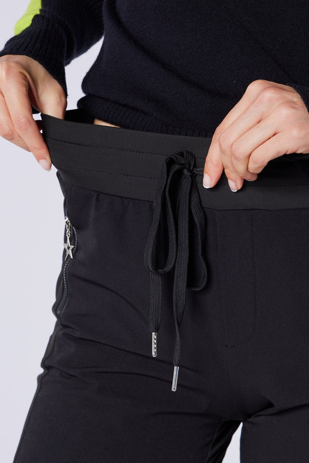 Harper Stretch Trouser Pearl Black