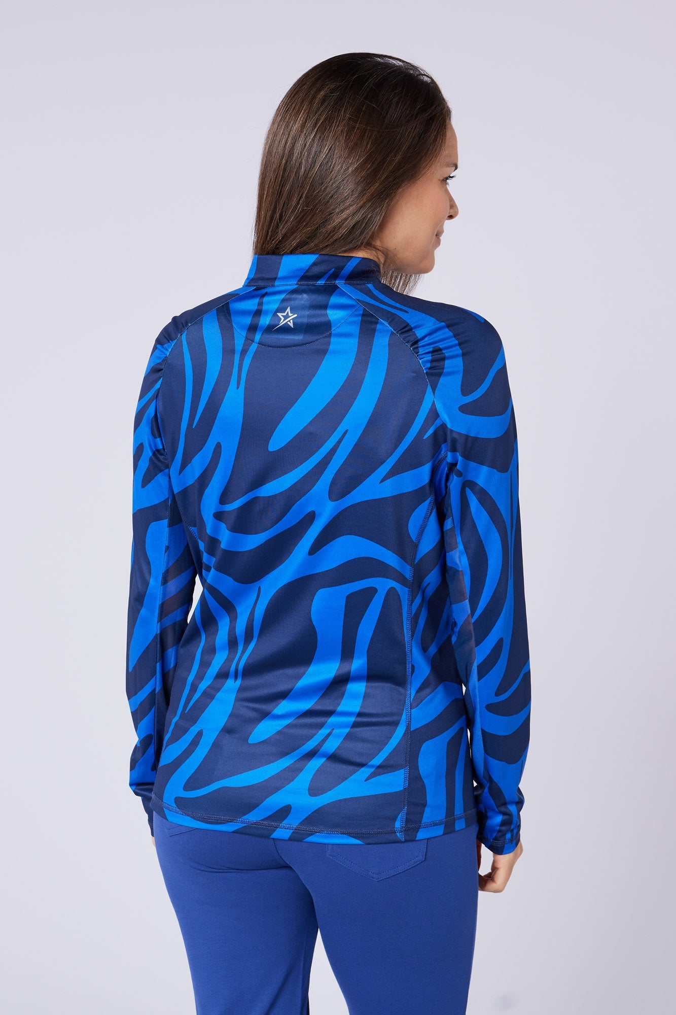 Elaine Net 1/4 Zip Tiger's Eye