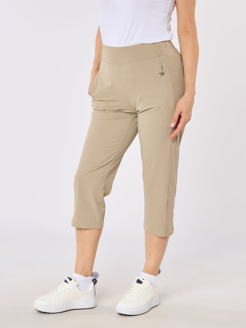 Rita Lightweight Capri Elephant