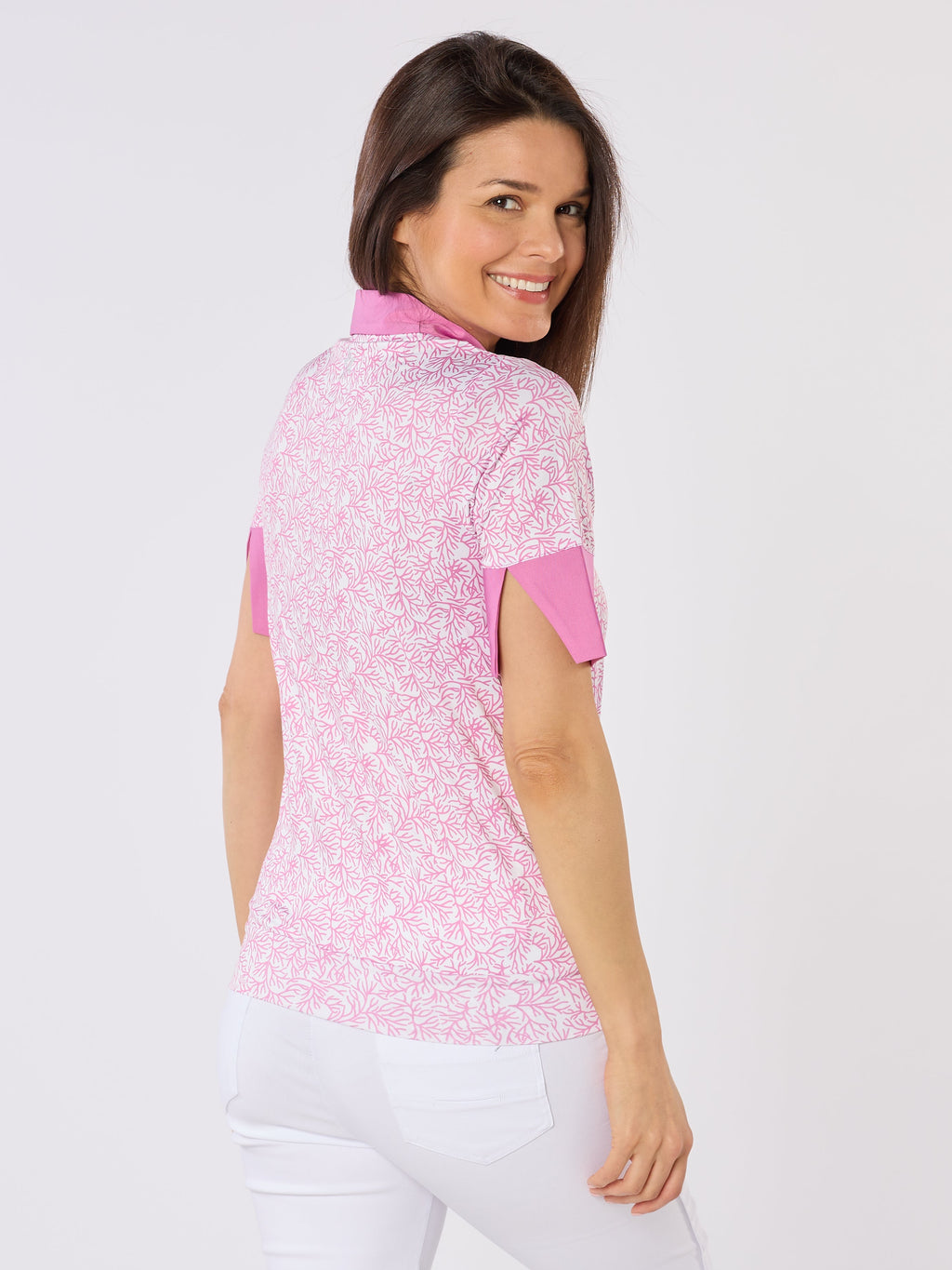Horizon Half Sleeve Polo Coral Whisper
