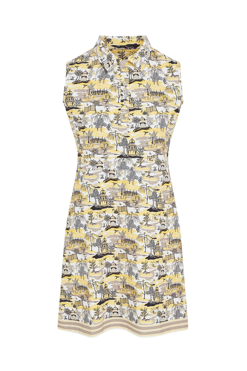 Azure Sleeveless Pattern Dress Indian Dawn