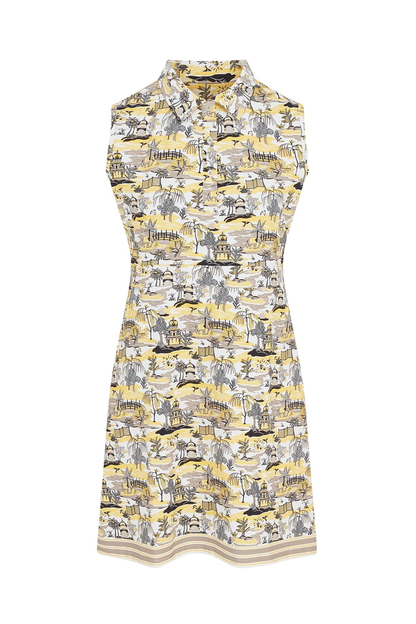 Azure Sleeveless Pattern Dress Indian Dawn