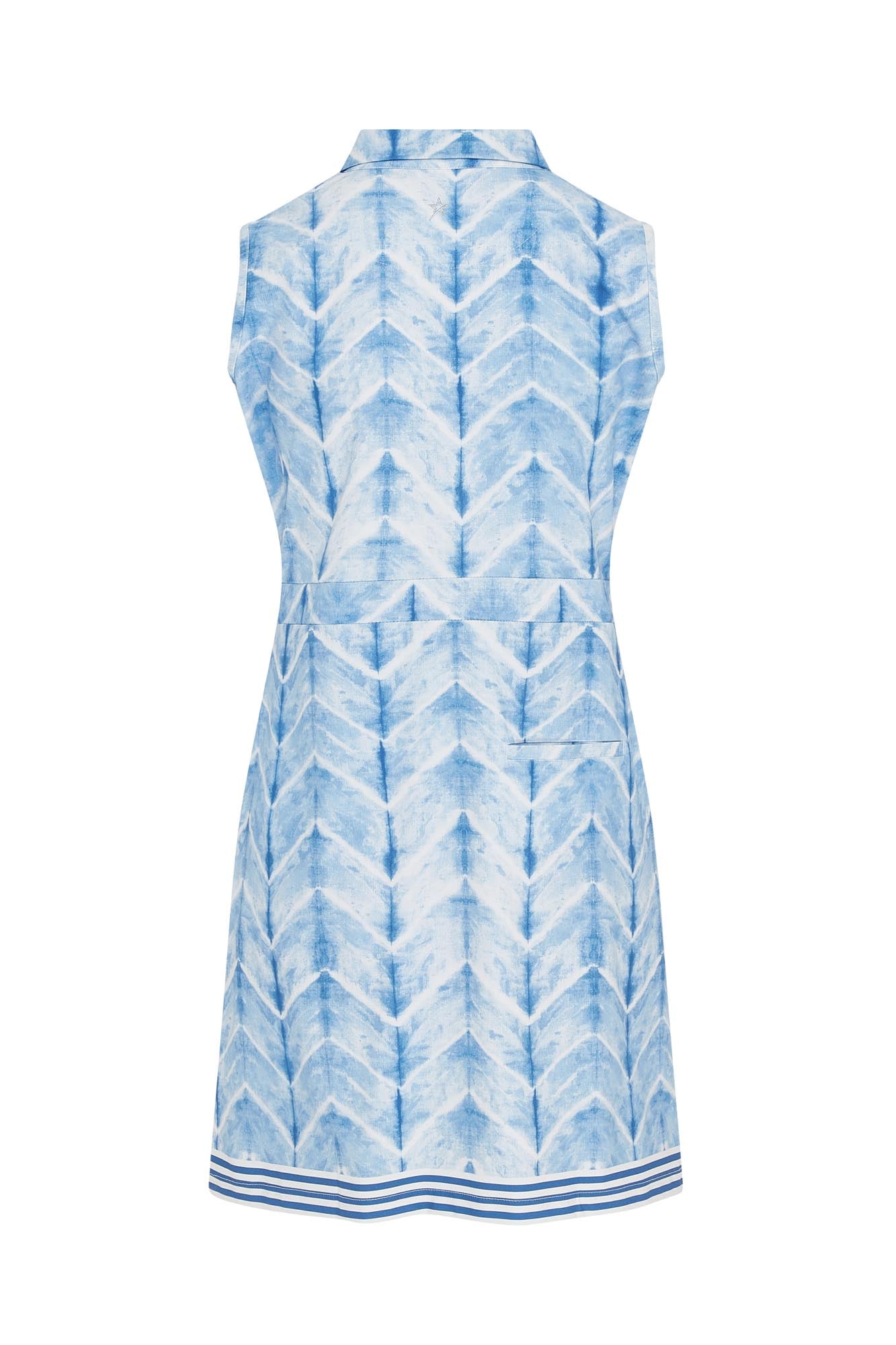 Azure Sleeveless Pattern Dress Neptune's Breath