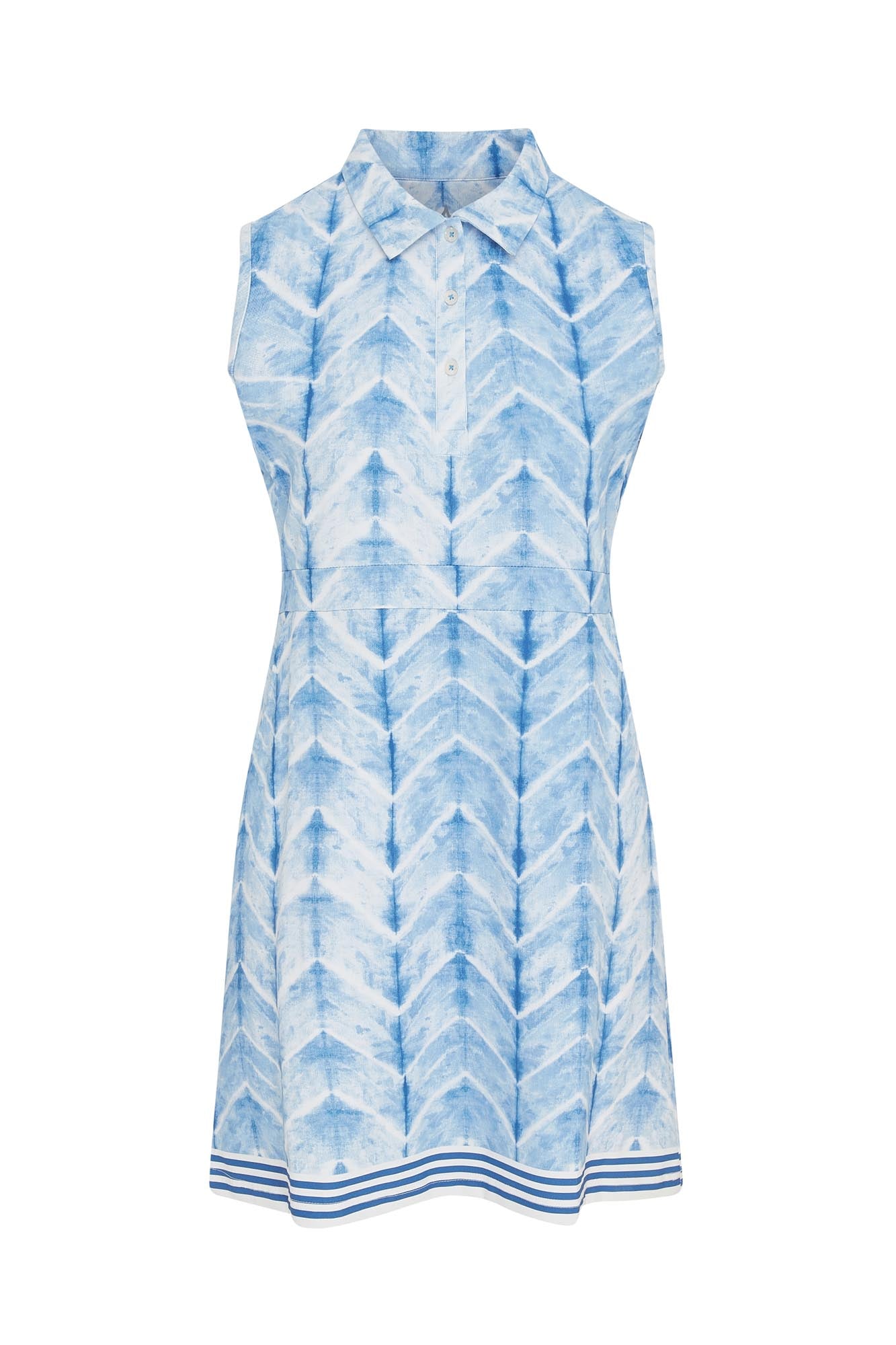 Azure Sleeveless Pattern Dress Neptune's Breath