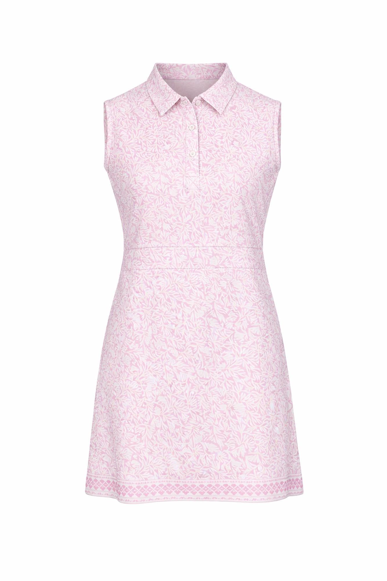 Azure Sleeveless Pattern Dress Coral Whisper