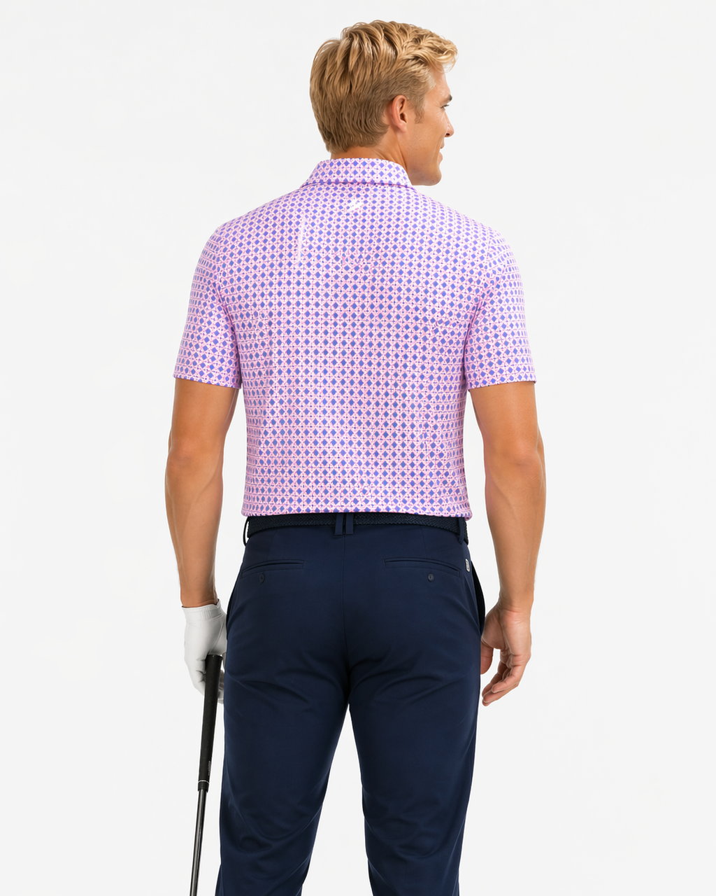 Archie Mens Oyster Polo Super Pink