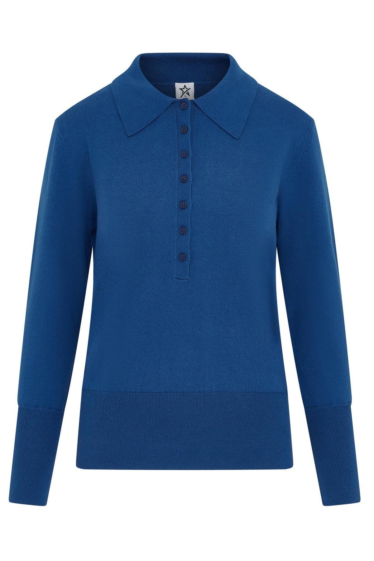 Blush Cotton Sweater True Blue