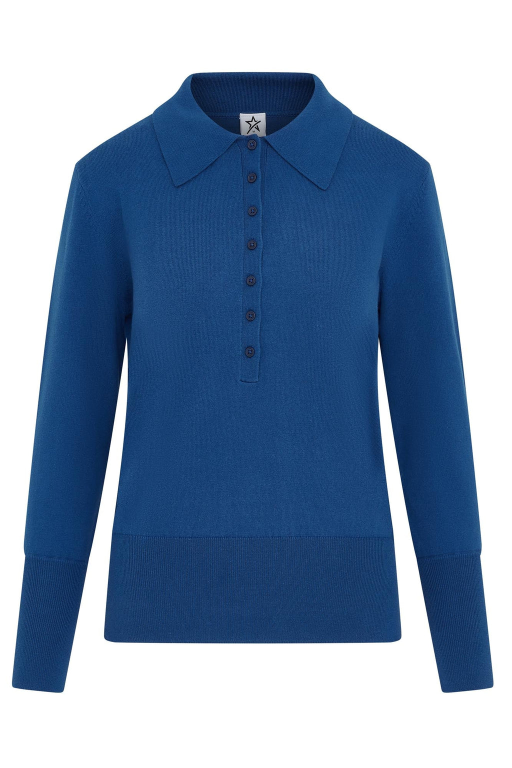 Blush Cotton Sweater True Blue