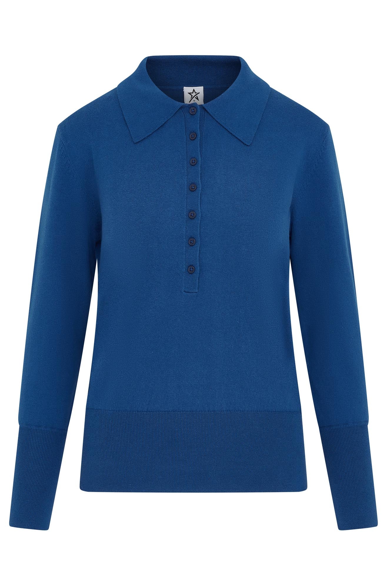 Blush Cotton Sweater True Blue