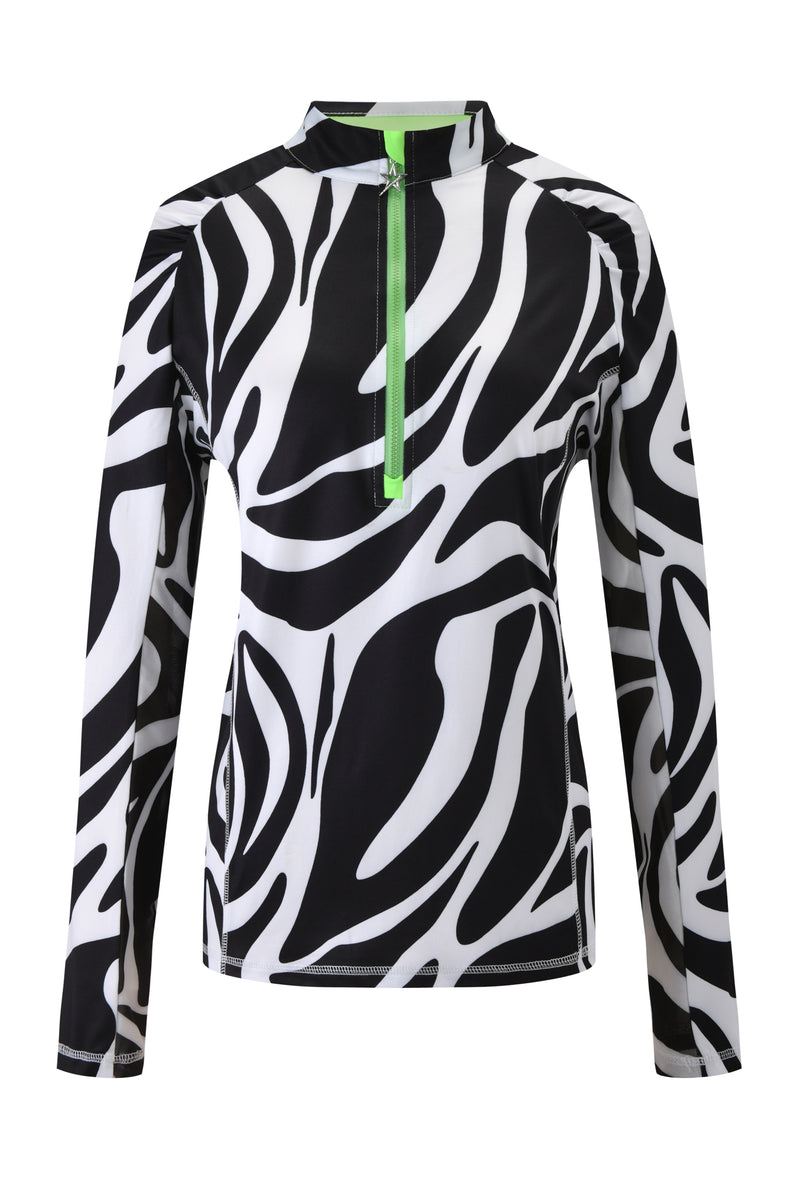 Elaine 1/4 Zip Lynx Lime