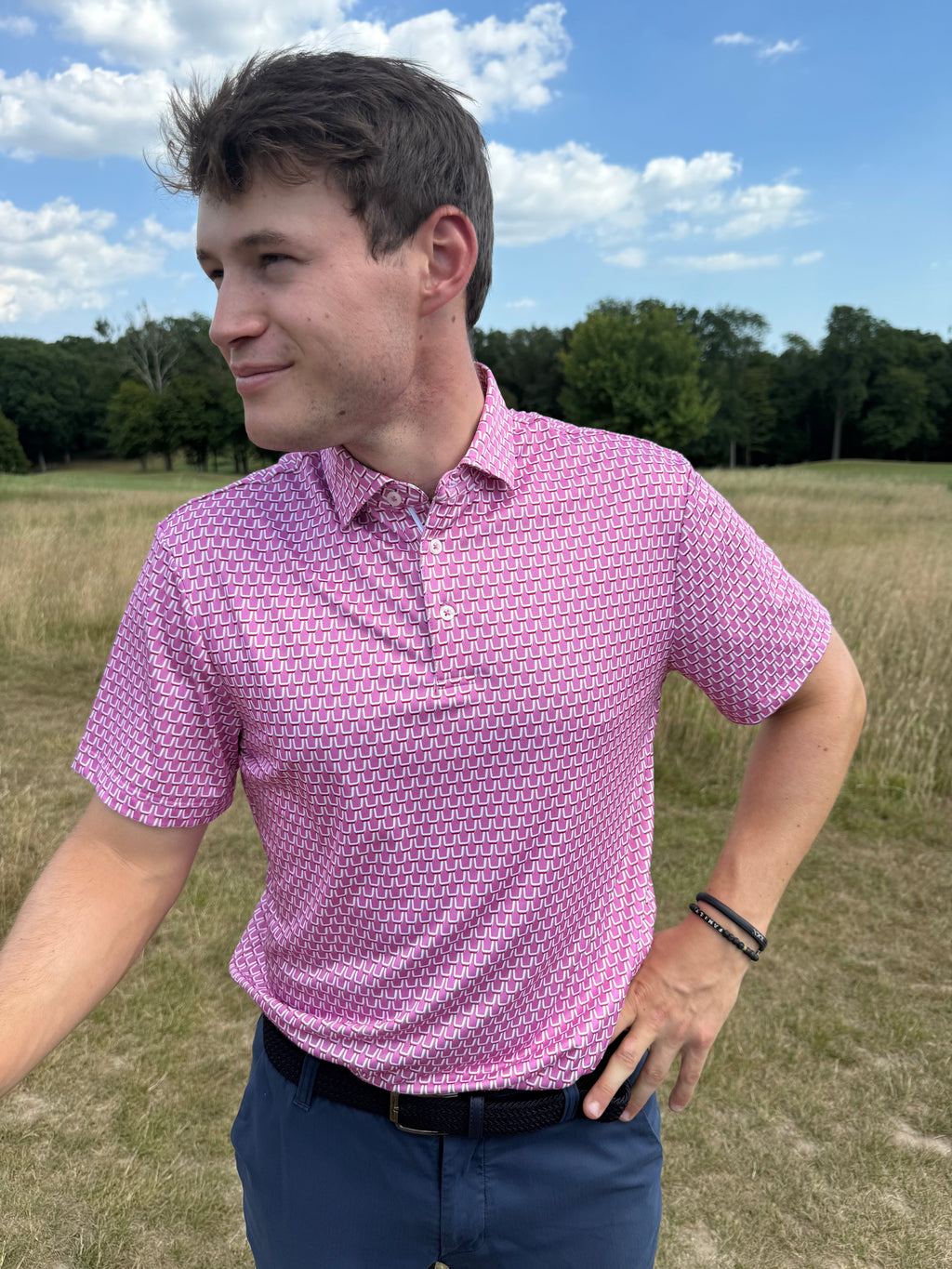 Jamie Pique Polo Super Pink