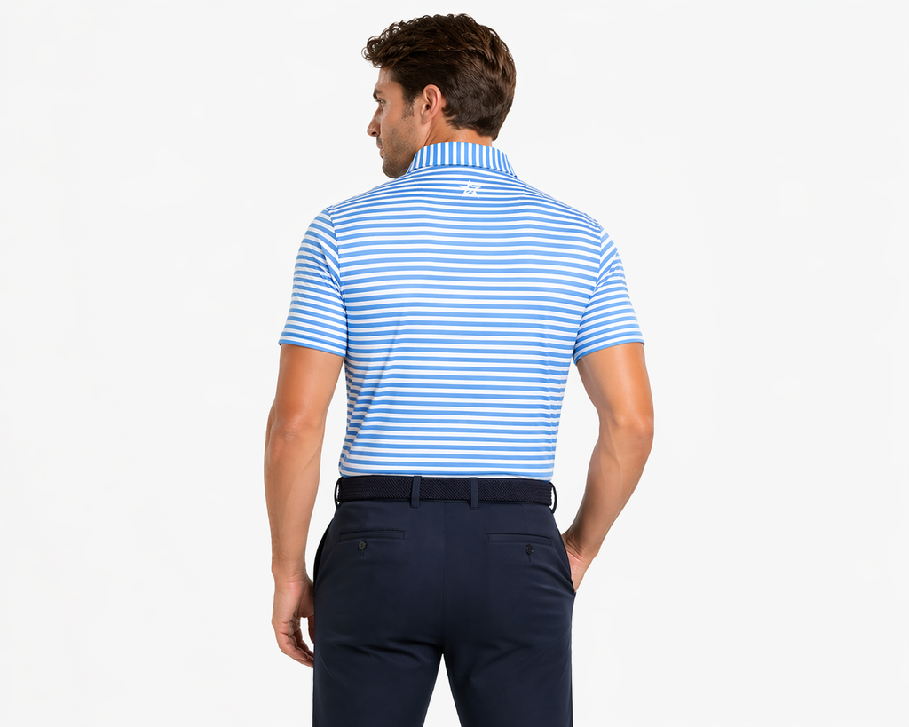 Justin Stripe Polo Ocean