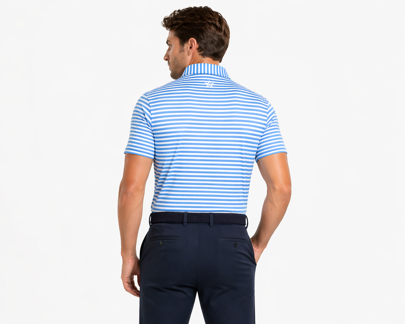 Justin Stripe Polo Ocean
