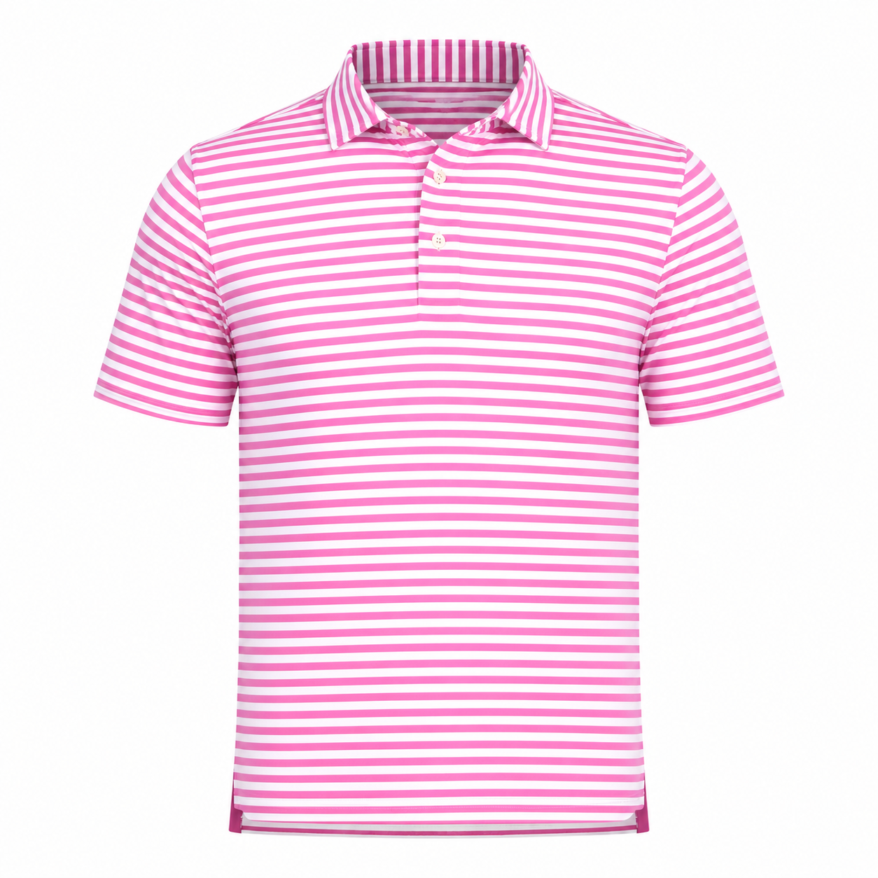 Justin Stripe Polo Super Pink