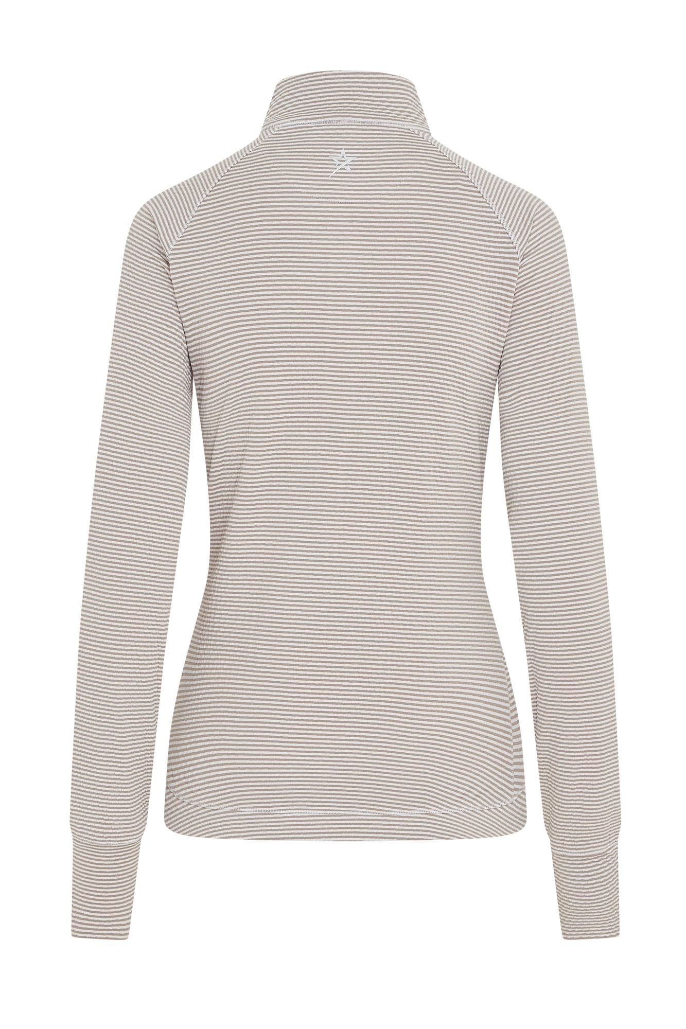 Lottie Stripe 1/4 Zip Elephant & White