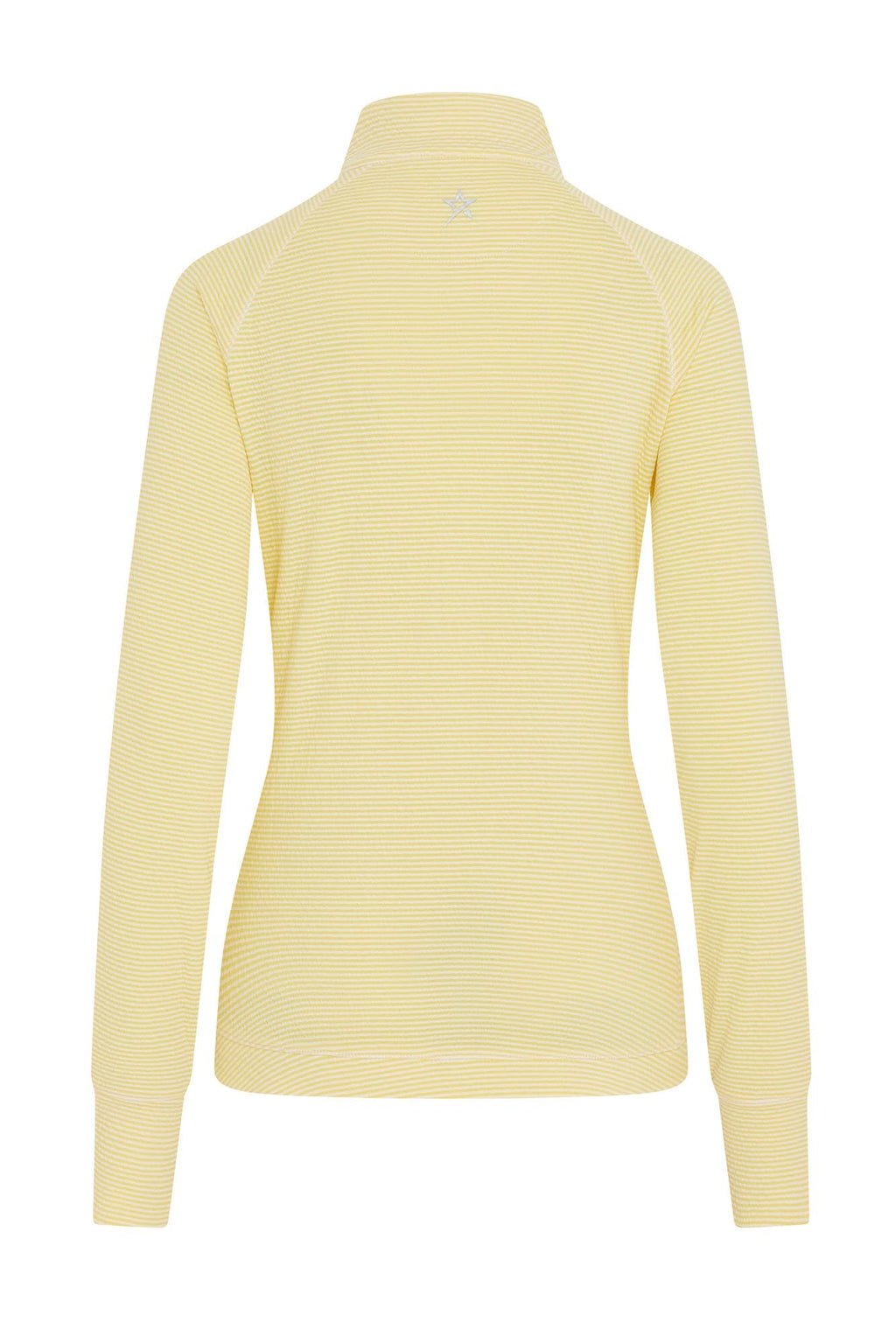 Lottie Stripe 1/4 Zip Lemon Drop & White