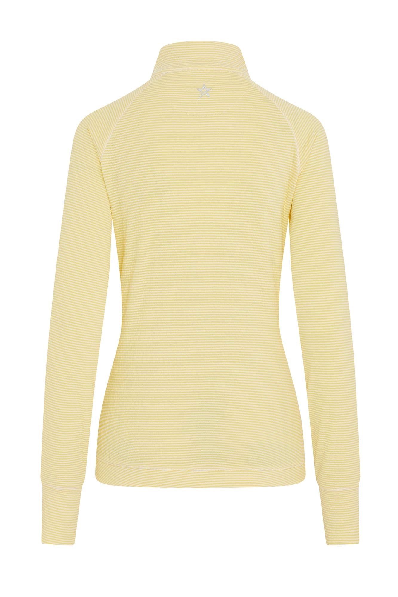 Lottie Stripe 1/4 Zip Lemon Drop & White