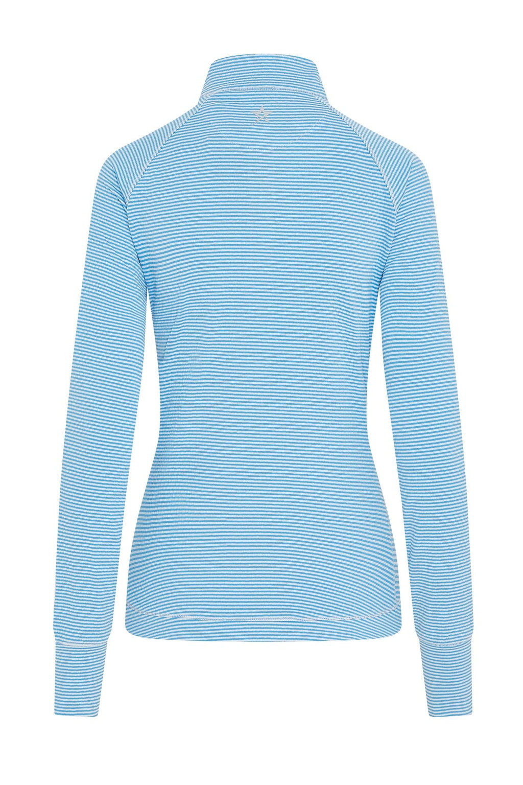 Lottie Stripe 1/4 Zip Ocean & White