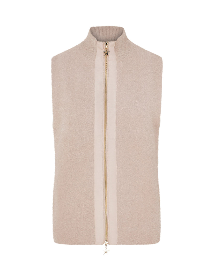 Leo Active Knit Vest Gilded Beige