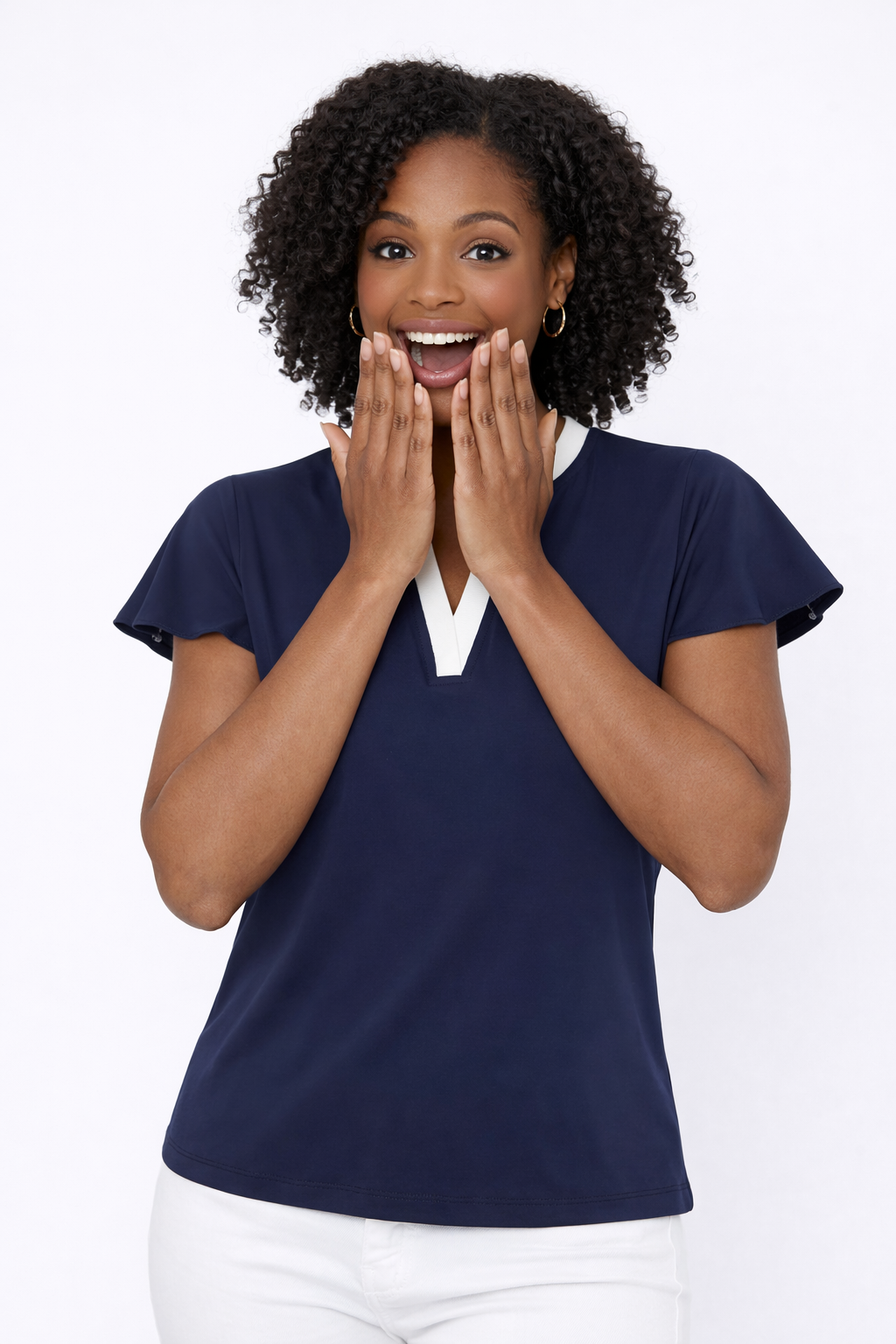 Louise Elite Cap Sleeve Navy