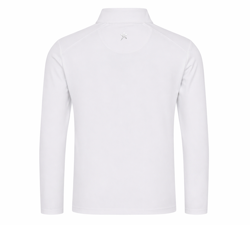 Luke 1/4 Zip Mid Layer White