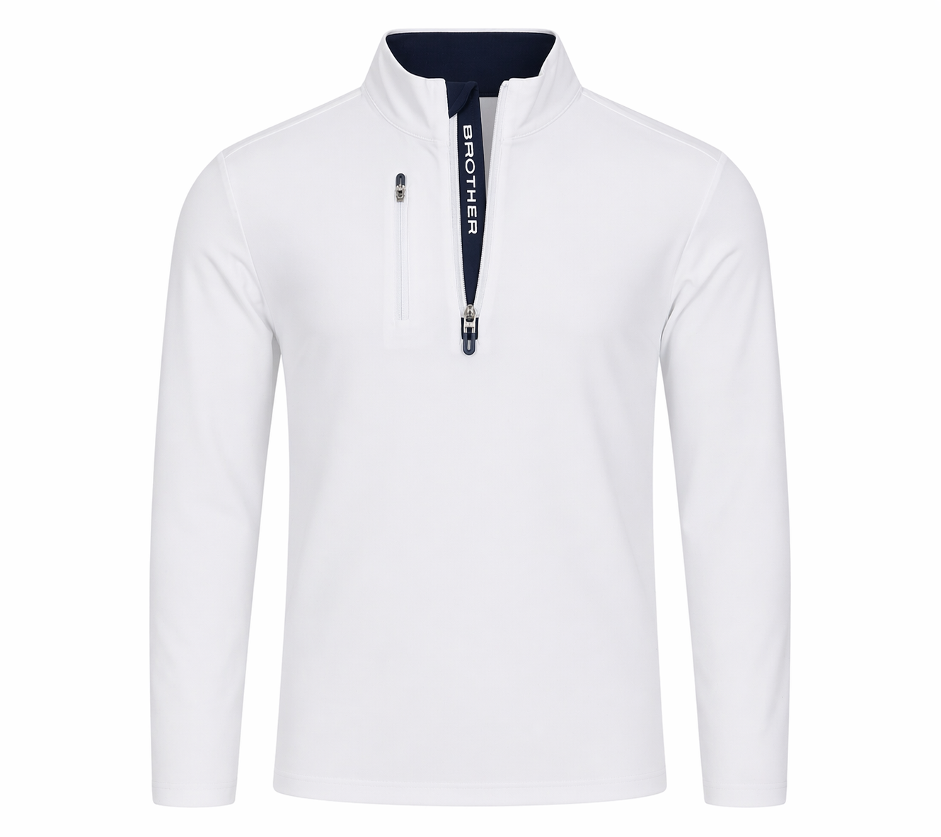 Luke 1/4 Zip Mid Layer White