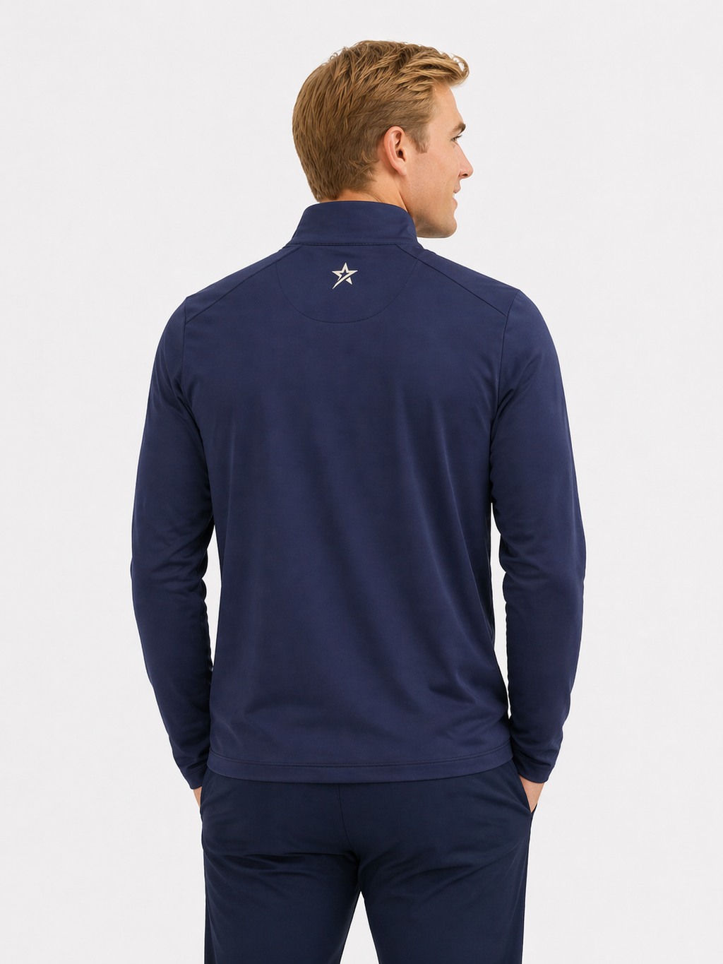 Luke 1/4 Zip Mid Layer Navy