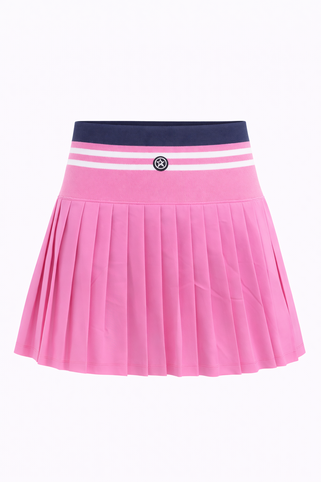 Molly Stripe Elite Pleated Skort Super Pink & White