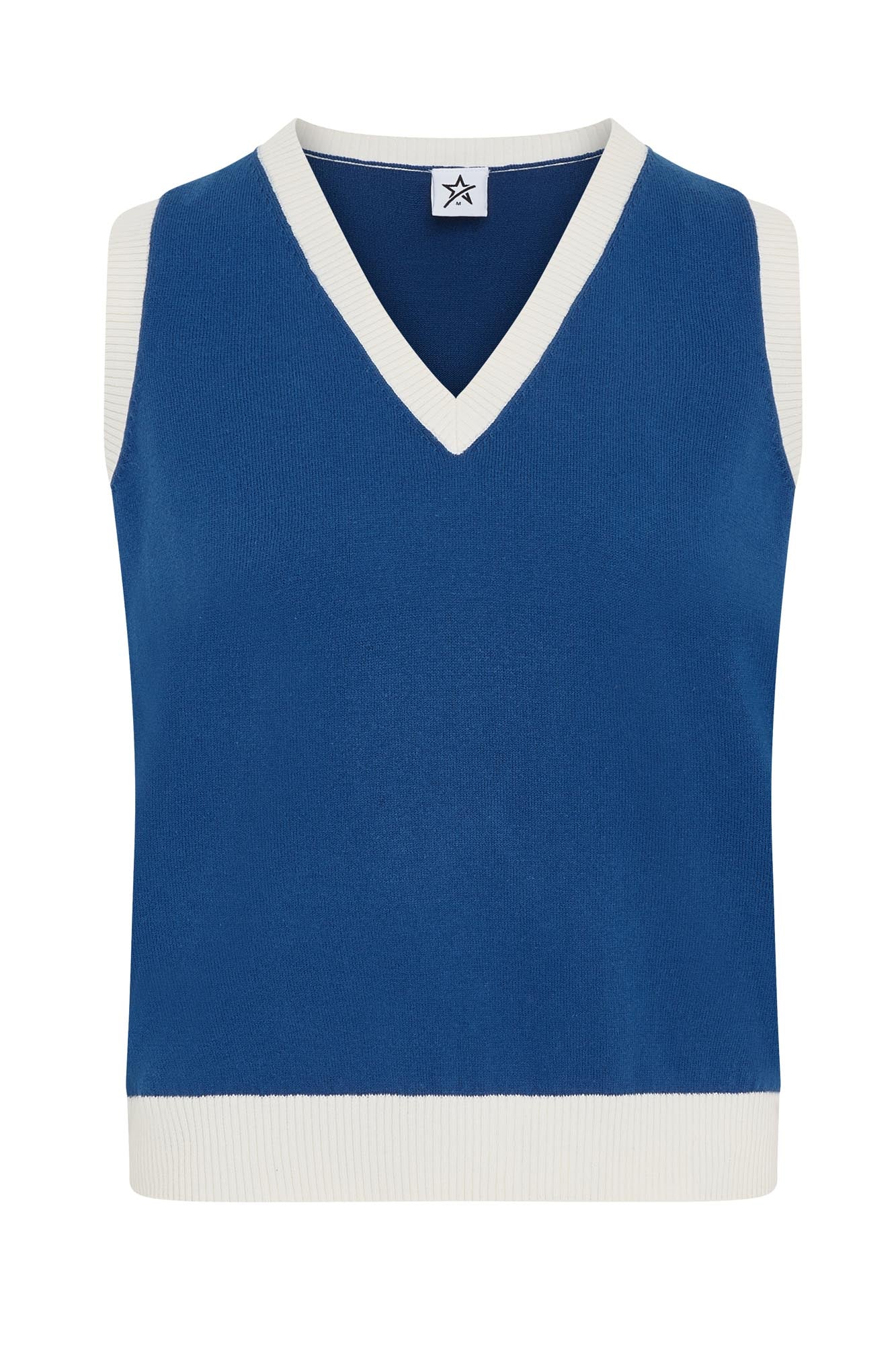 Point Cotton Slipover True Blue & White