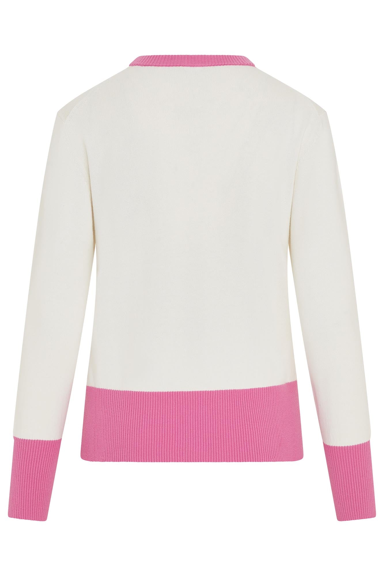 Sugar Sustainable Sweat White & Super Pink