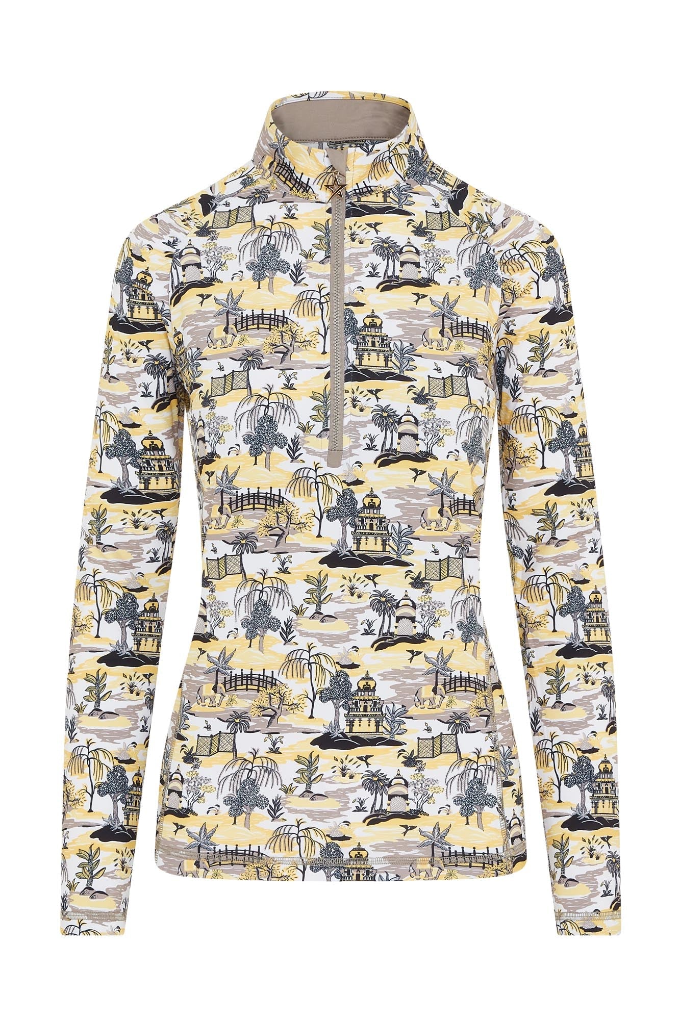 Sunshine Mesh Arm 1/4 Zip Indian Dawn
