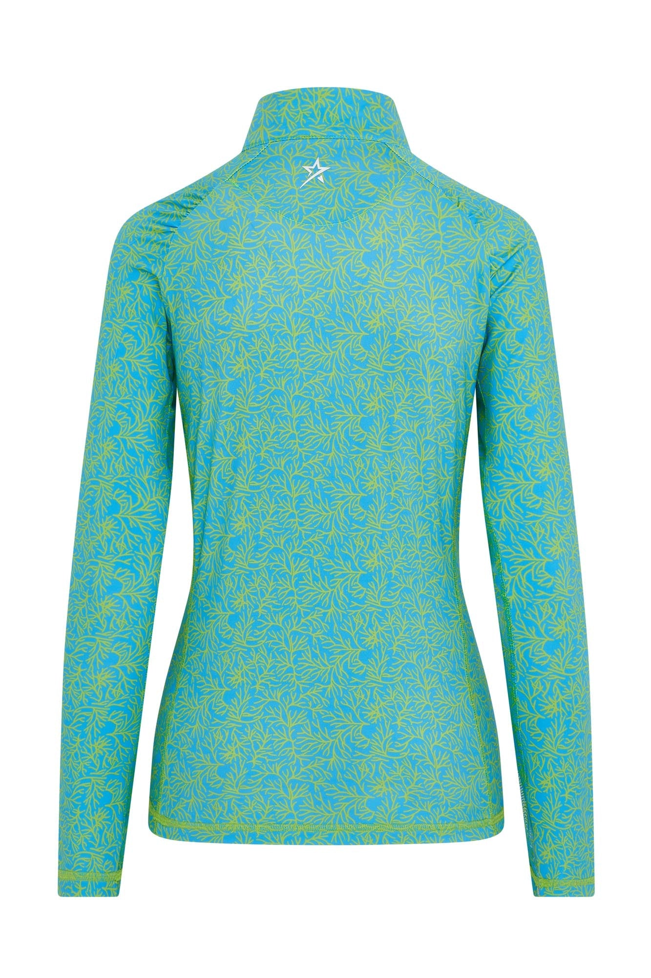 Sunshine Mesh Arm 1/4 Zip Ocean Bloom
