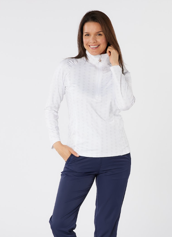 Stardust 1/4 Zip White