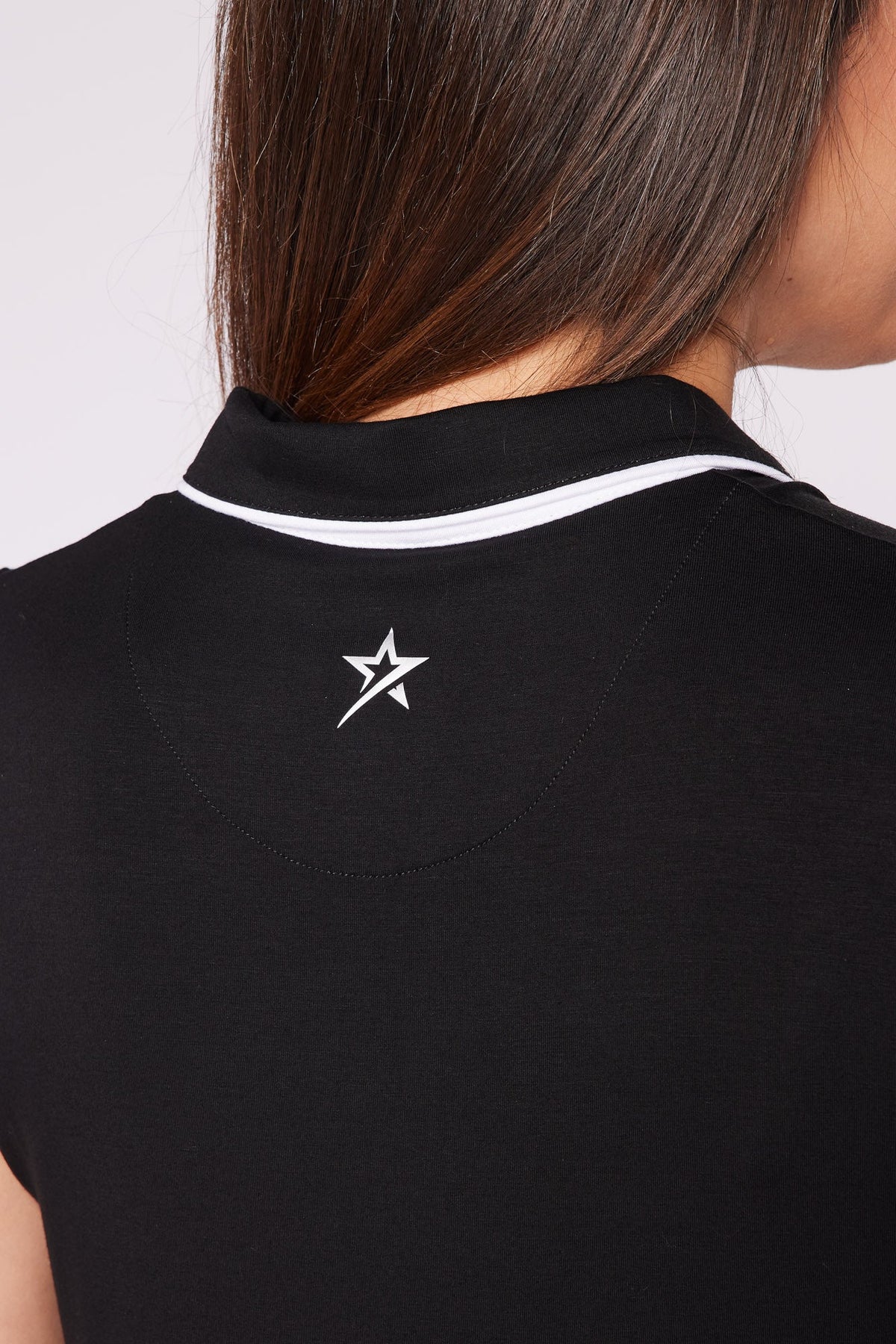 Minny Puffed Cap Sleeve Black & White