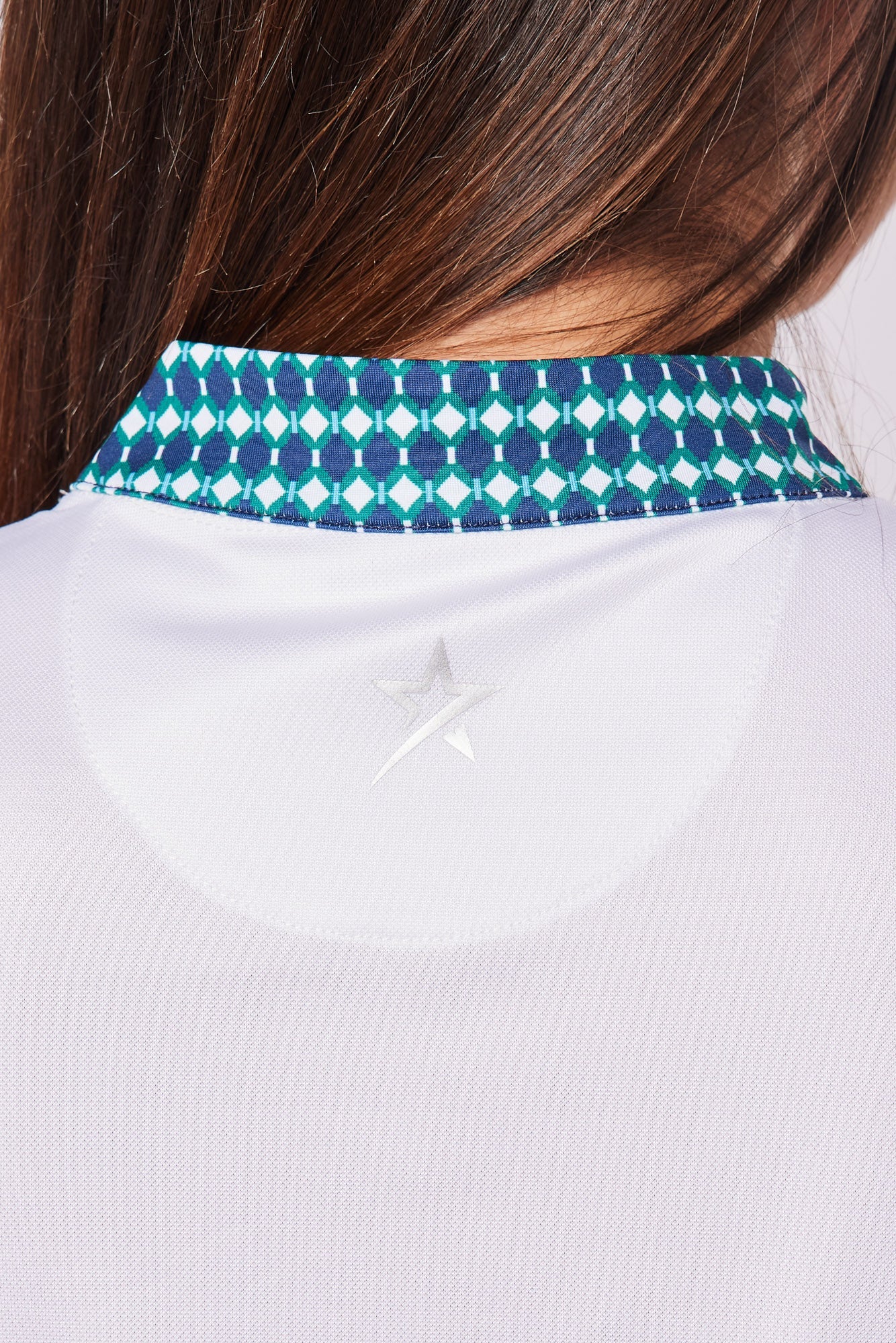 Zest Pique Pattern Sleeveless Aquatic Awe