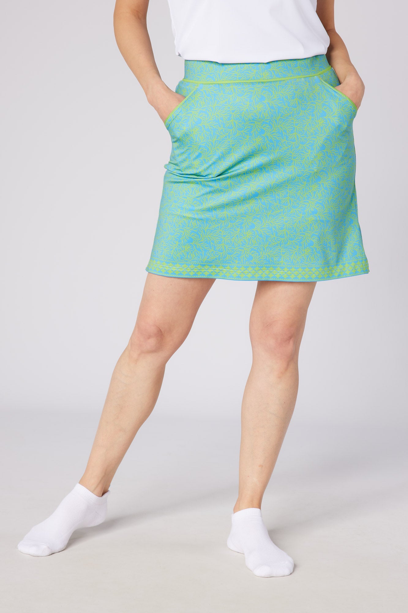 Reef Pattern Skort Ocean Bloom
