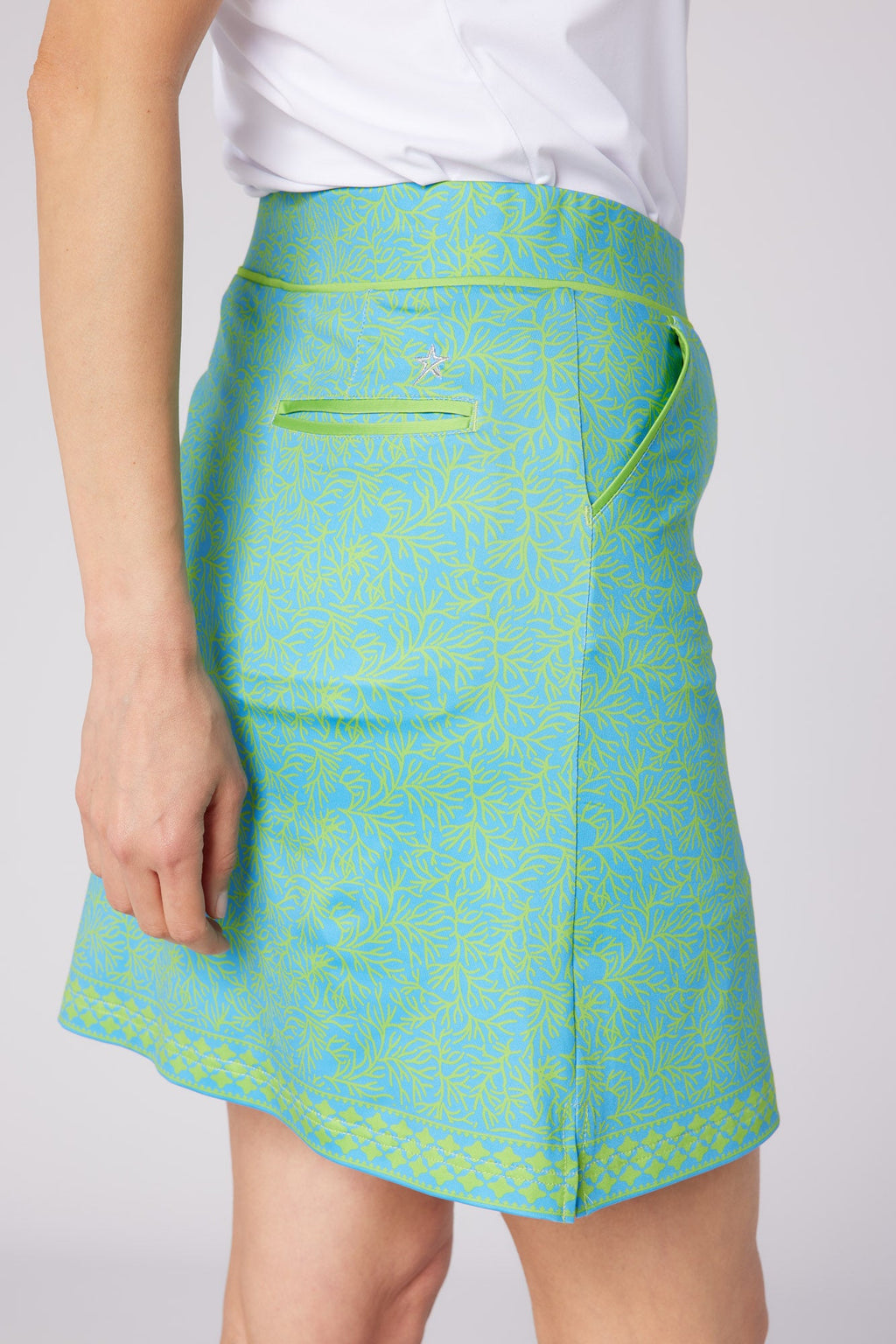 Reef Pattern Skort Ocean Bloom