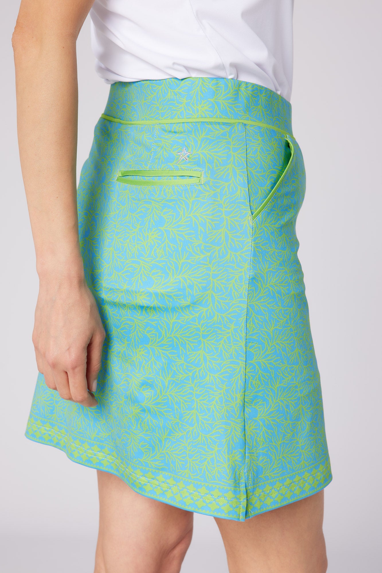 Reef Pattern Skort Ocean Bloom