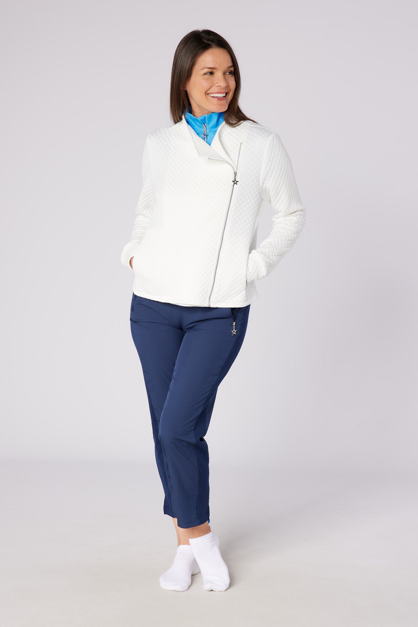 Cyrus Biker Style Jacket White