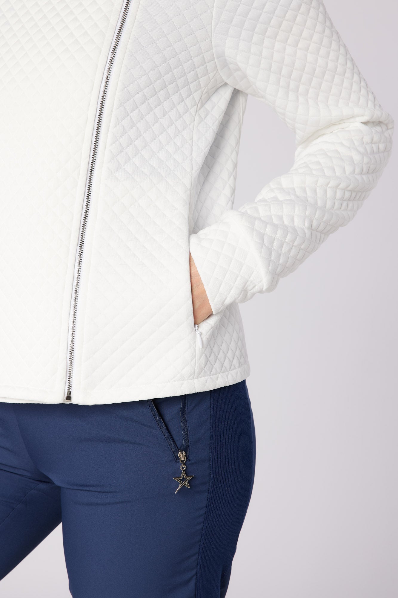 Cyrus Biker Style Jacket White