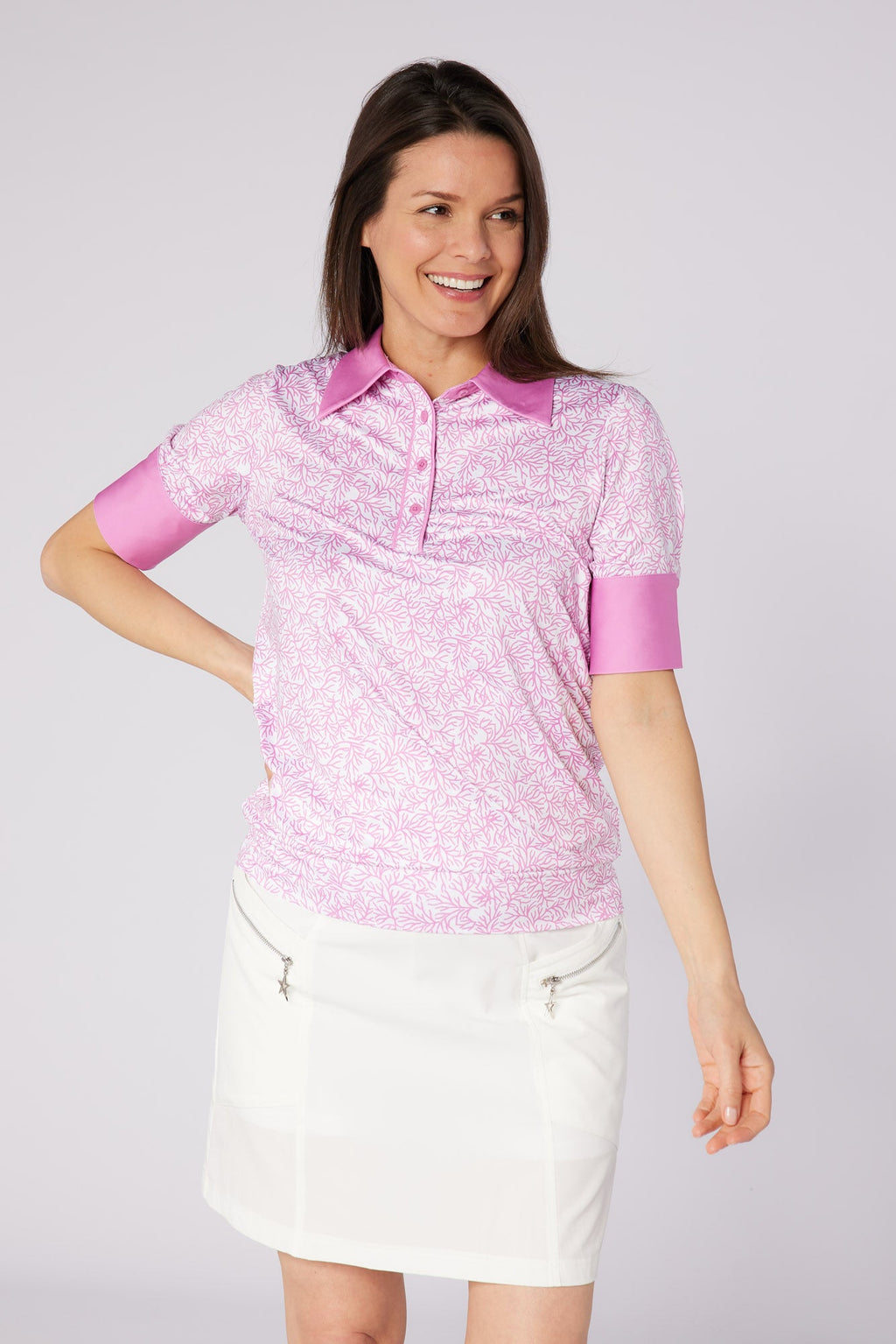Horizon Half Sleeve Polo Coral Whisper