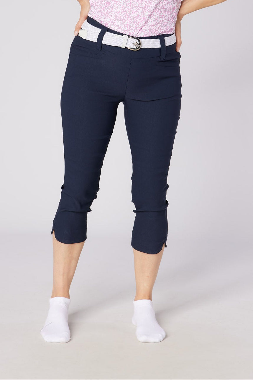 Core Pull On Capri Navy