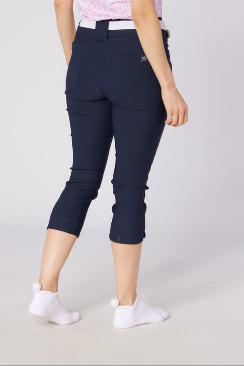 Core Pull On Capri Navy