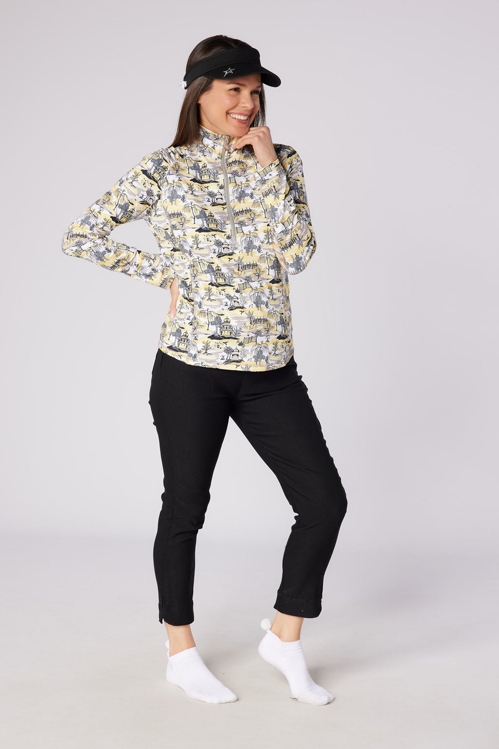 Sunshine Mesh Arm 1/4 Zip Indian Dawn