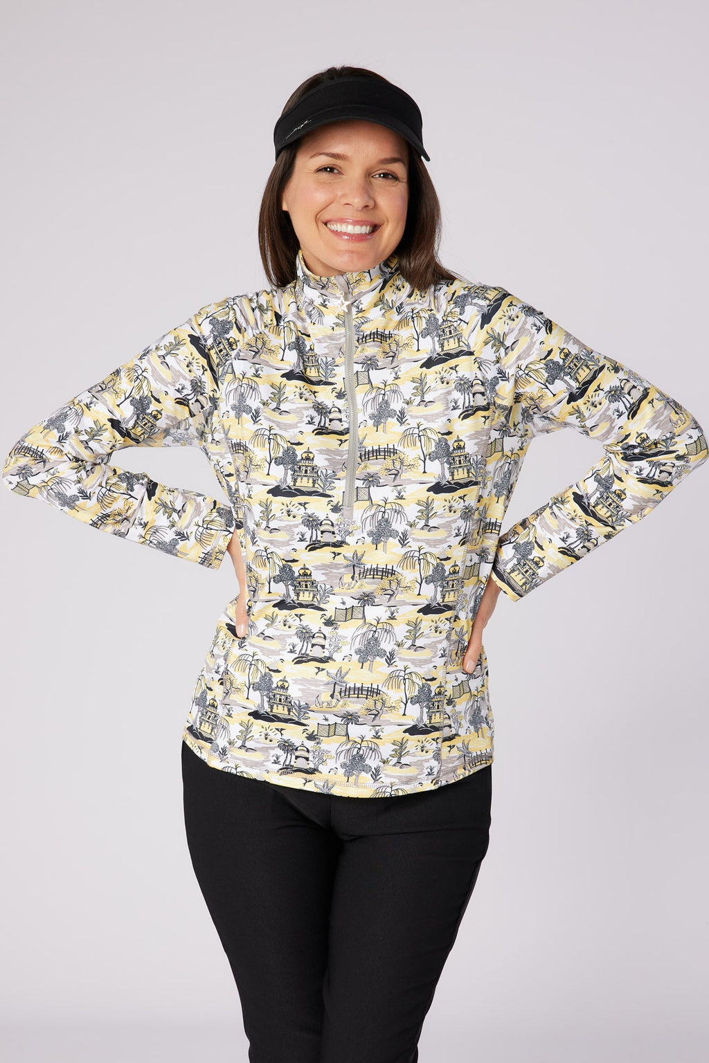 Sunshine Mesh Arm 1/4 Zip Indian Dawn
