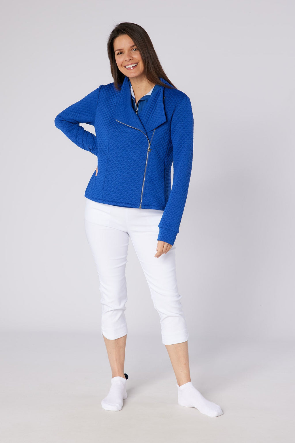 Cyrus Biker Style Jacket True Blue