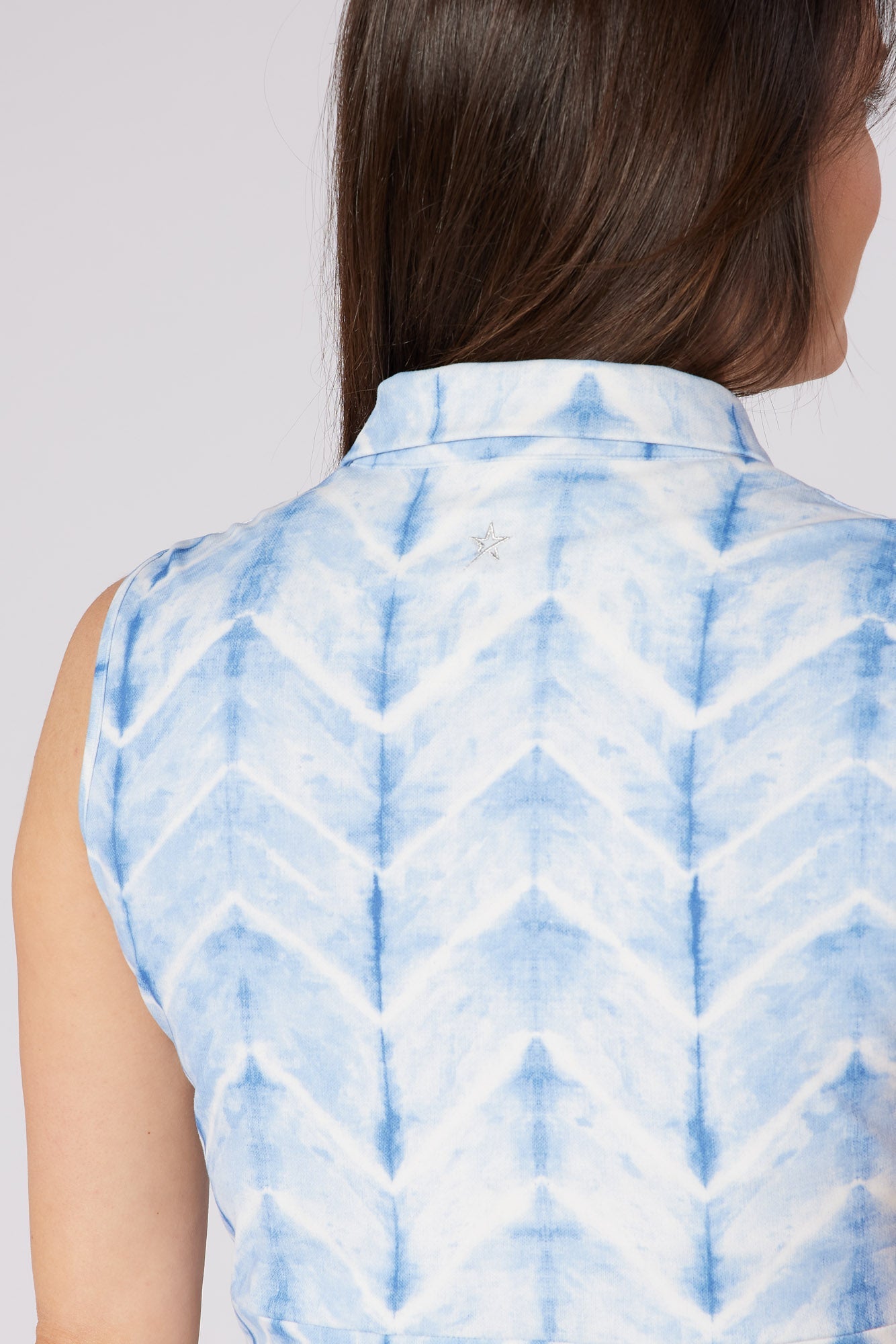 Azure Sleeveless Pattern Dress Neptune's Breath