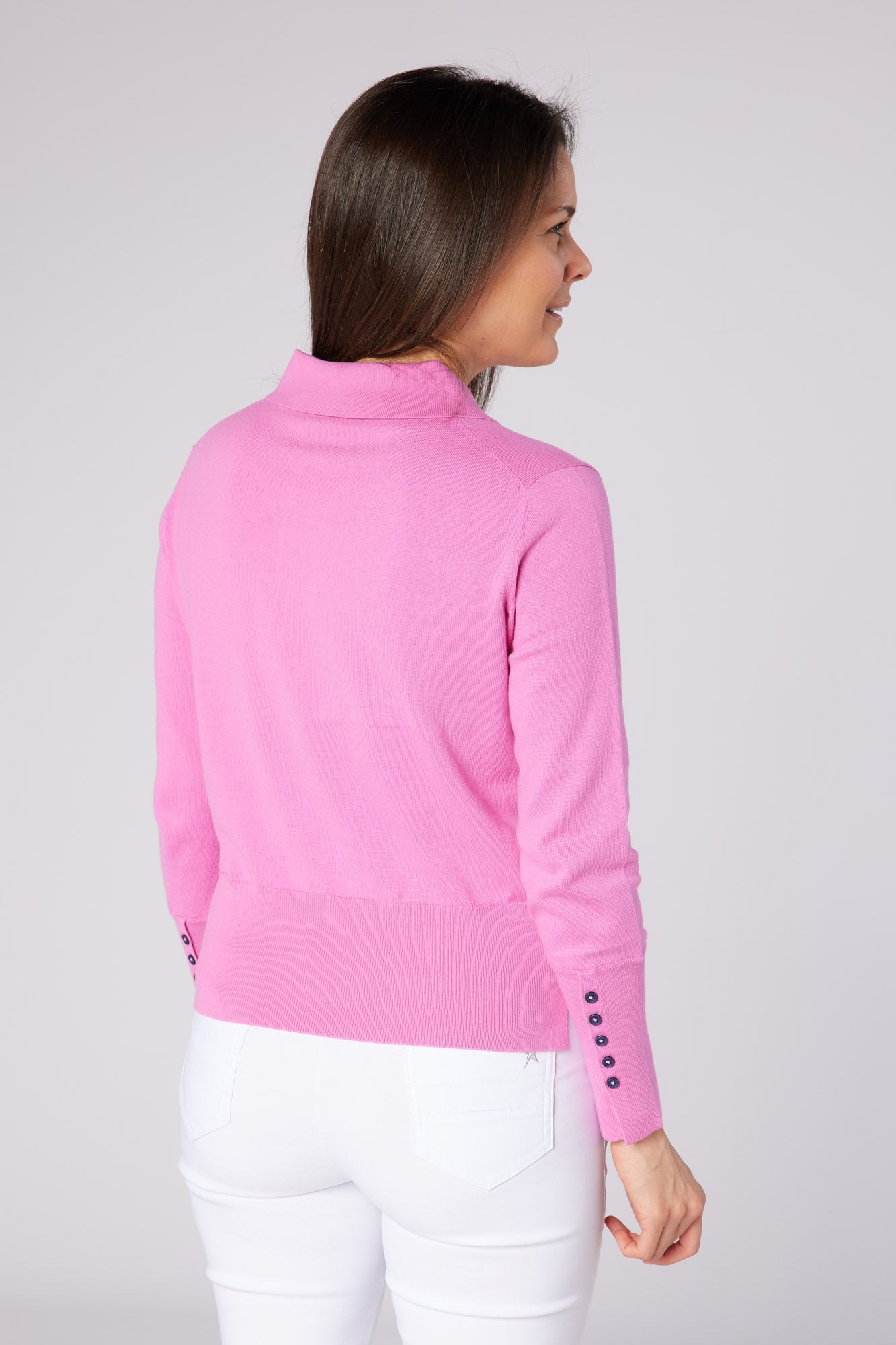 Blush Cotton Sweater Super Pink